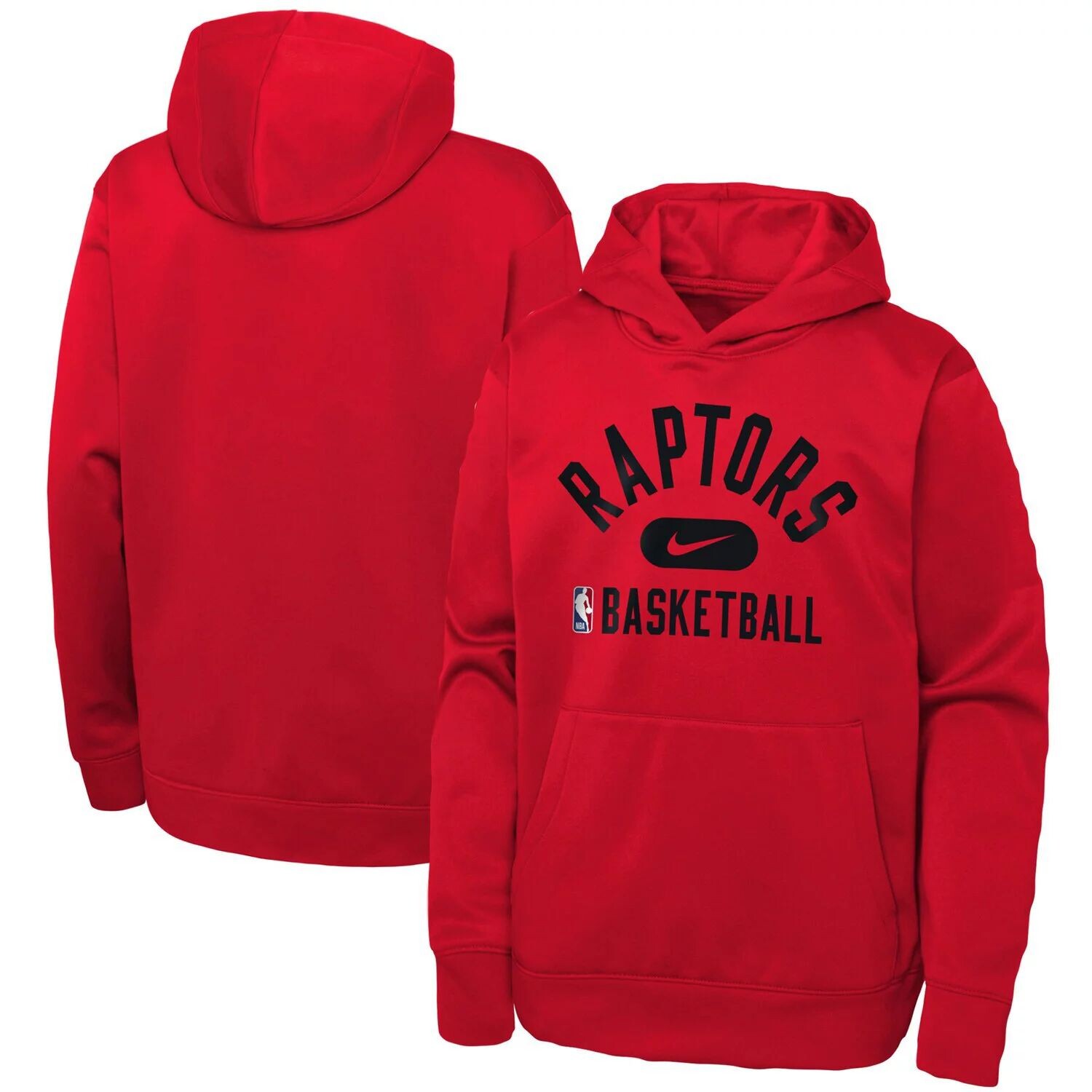 

Молодежный пуловер с капюшоном Nike красного цвета Toronto Raptors Team Spotlight Performance Nike
