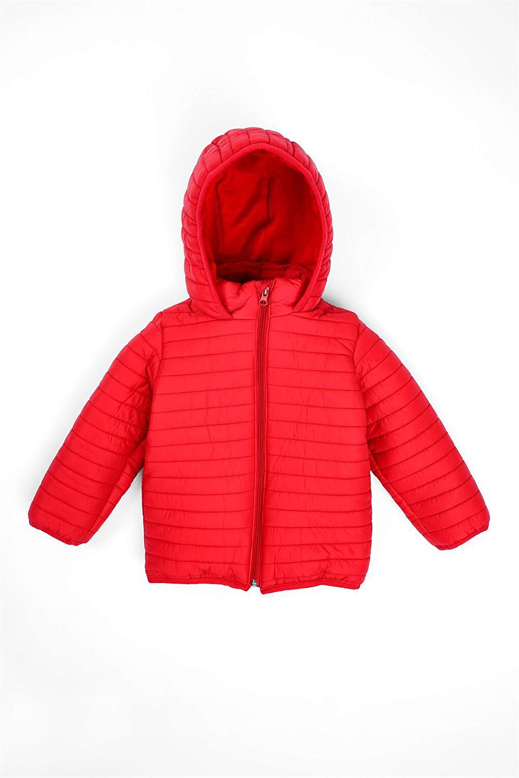 Красное пальто с капюшоном для мальчика с флисовой подкладкой Zepkids