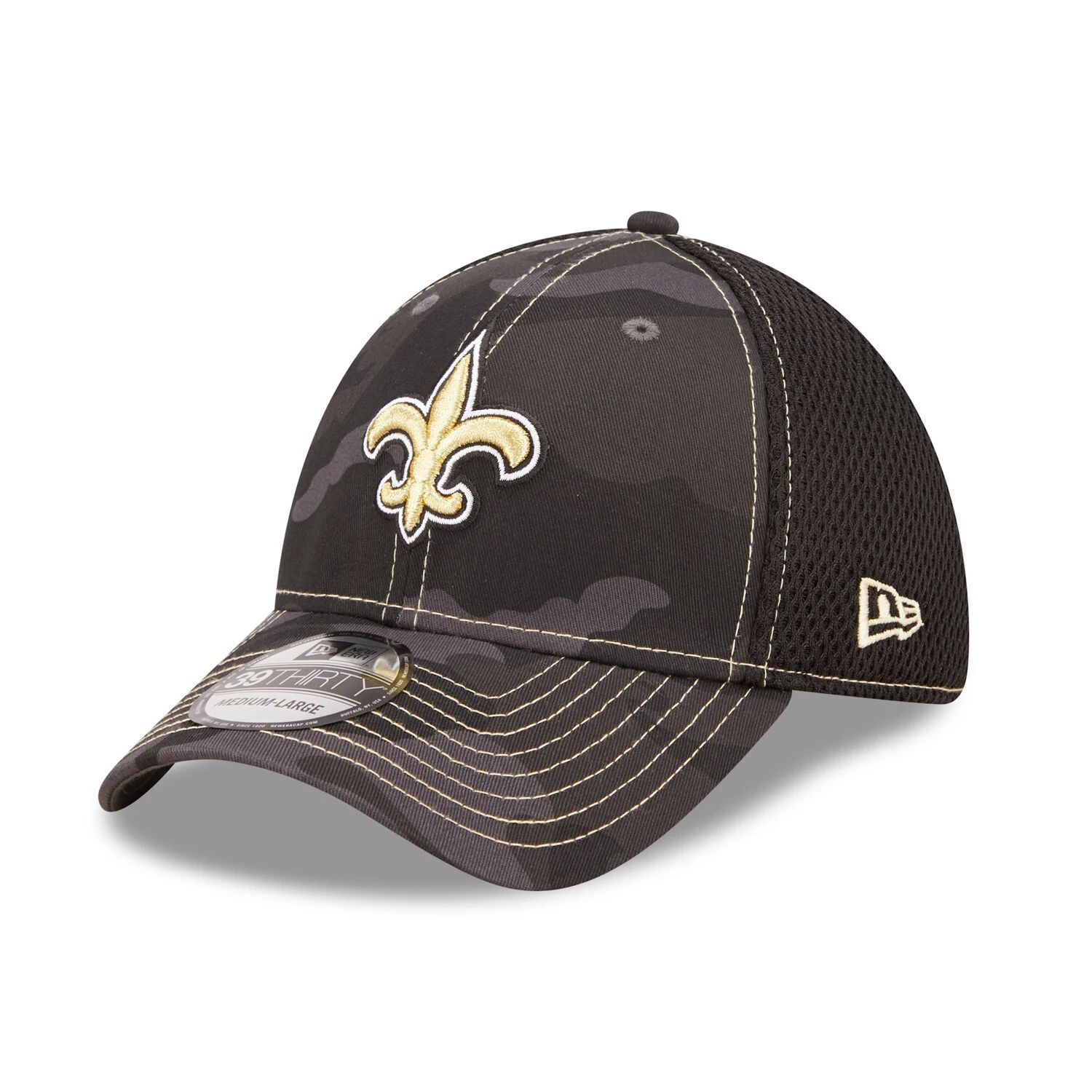 

Мужская кепка New Era камуфляж/черная New Orleans Saints Logo Neo 39THIRTY Flex Hat