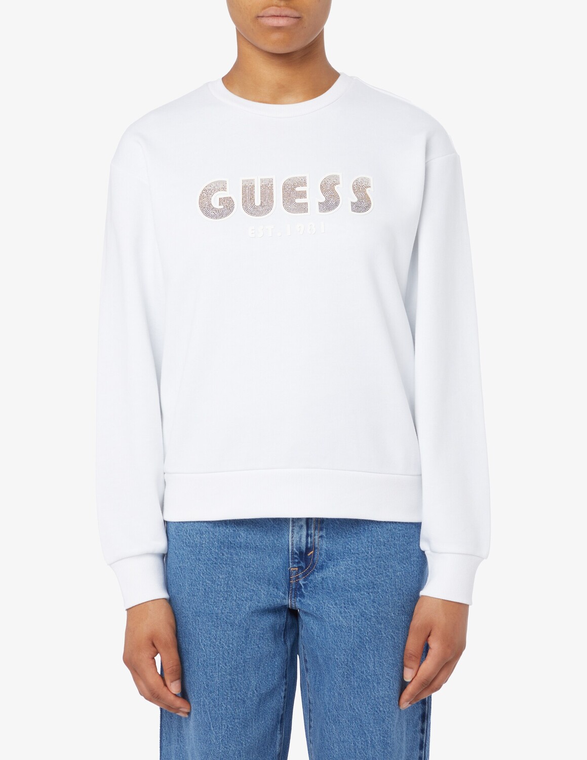

Толстовка с логотипом Guess, белый