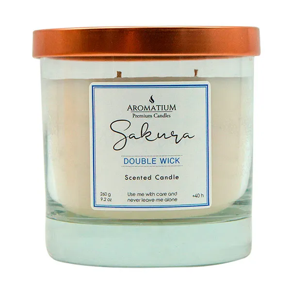 

Ароматическая свеча Premium Candles Sakura Double Wick Aromatium, 260 g