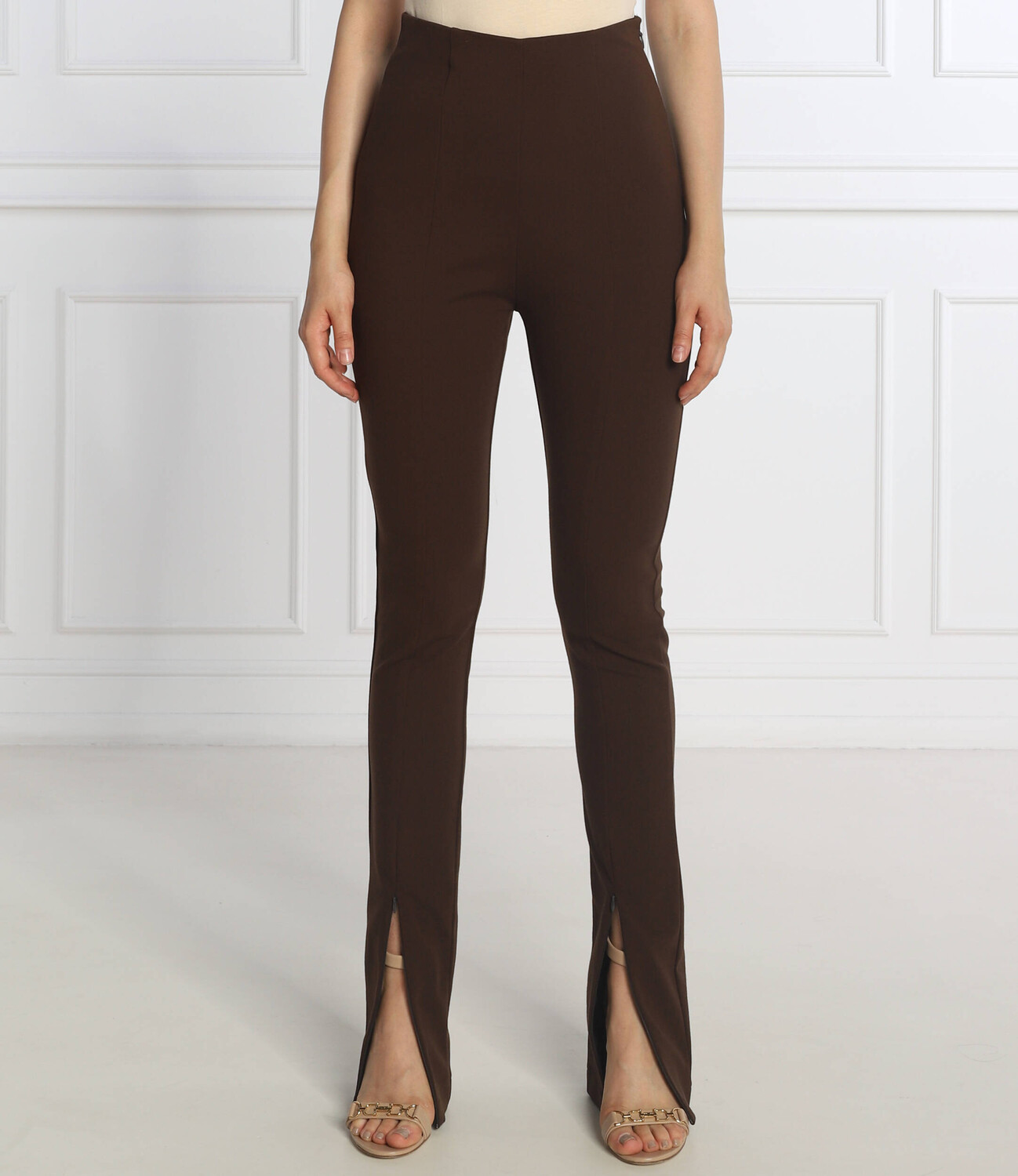 

Брюки Pinko Porzia Regular Fit, коричневый