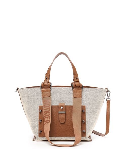 

Льняная сумка-портфель Warren небольшого размера Botkier, цвет Tan/Beige