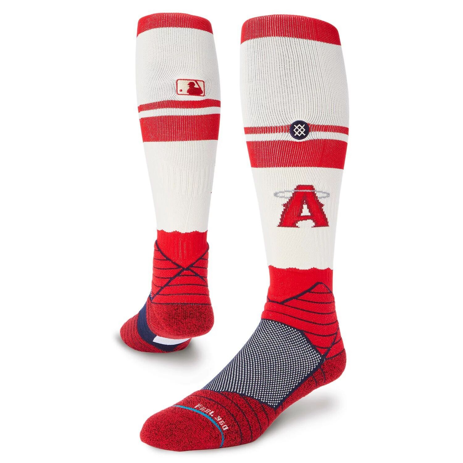 

Мужские носки Stance Red Los Angeles Angels 2022 City Connect поверх икры