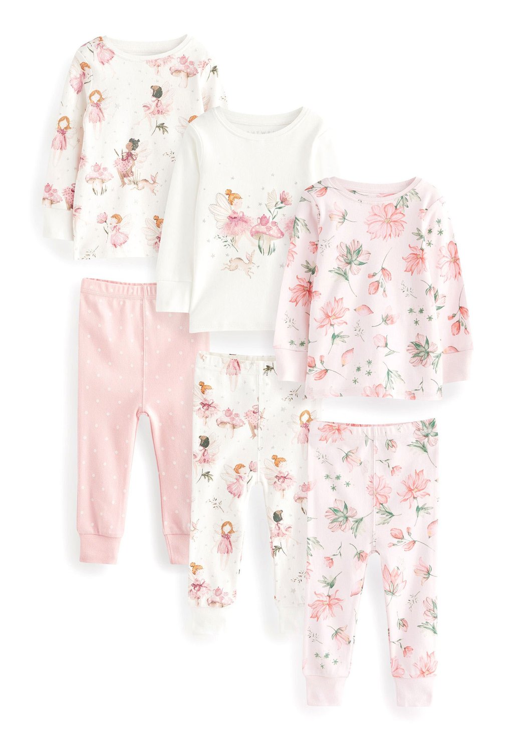 Пижамы 3 Pack Set Standard Next, цвет pink ecru white fairy пижамы slogan set 3 pack next цвет pink grey white