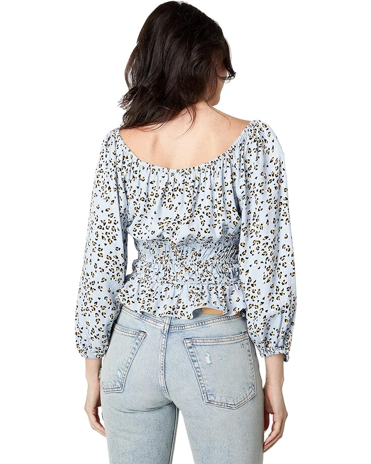 

Топ Lost + Wander Wild Thing Top, цвет Blue Leopard