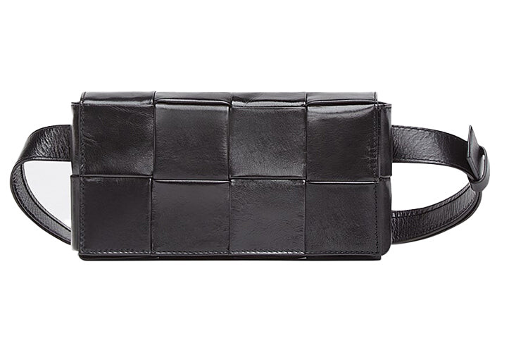 

Сумка поясная мужская Bottega Veneta Intrecciato CASSETTE, черный