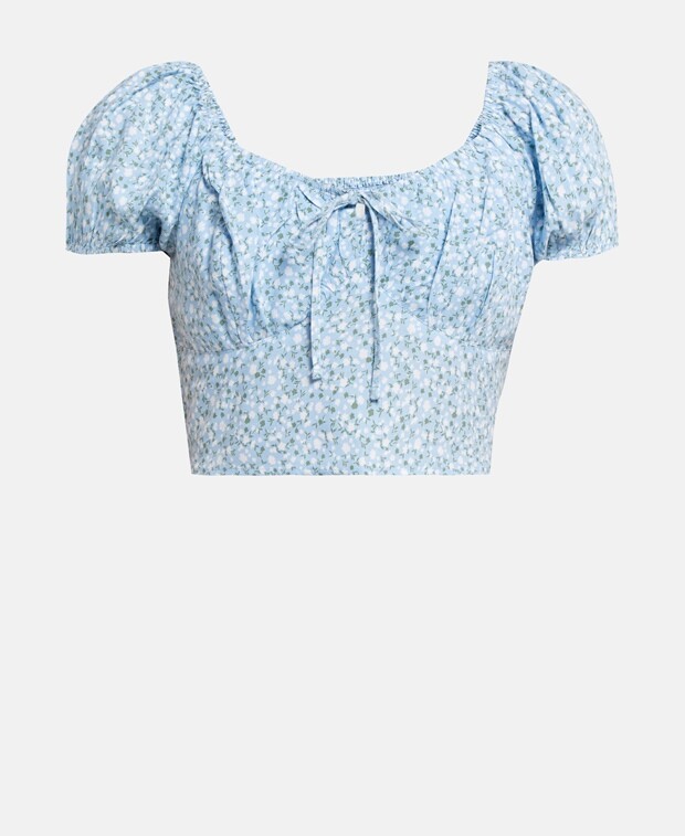 

Вязанный крючком топ Hollister, синий