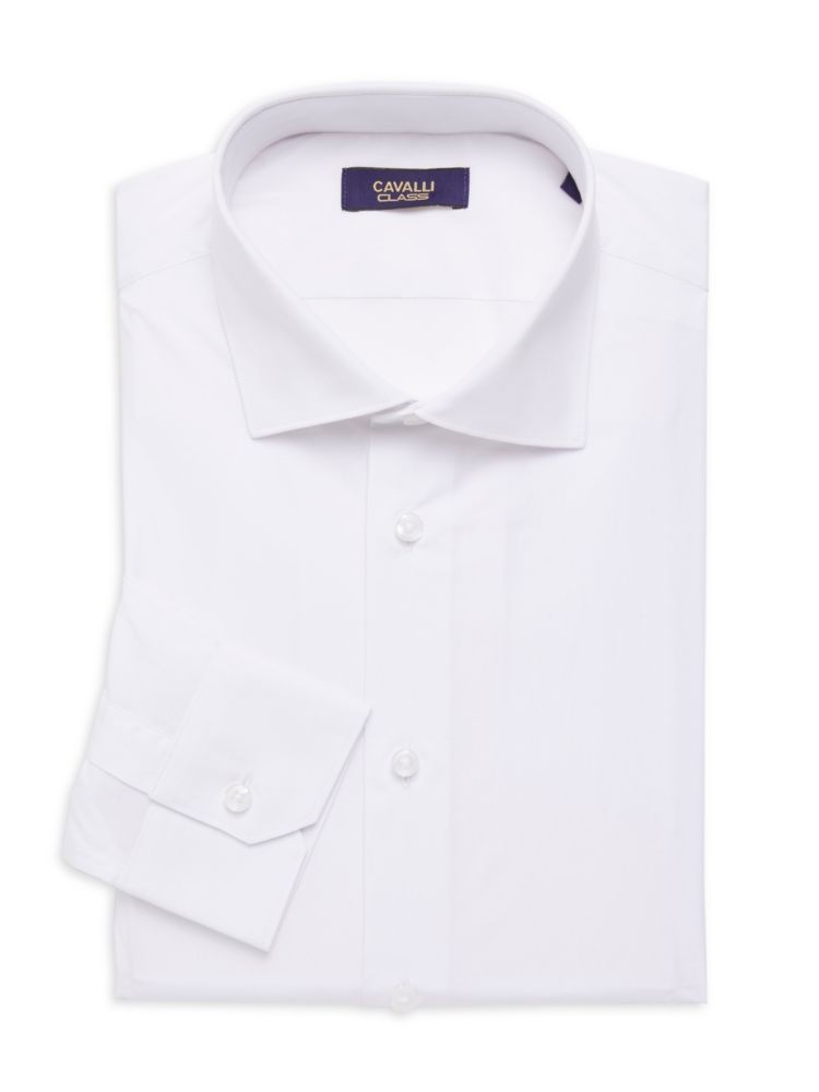 Классическая рубашка комфортного кроя Cavalli Class By Roberto Cavalli, белый