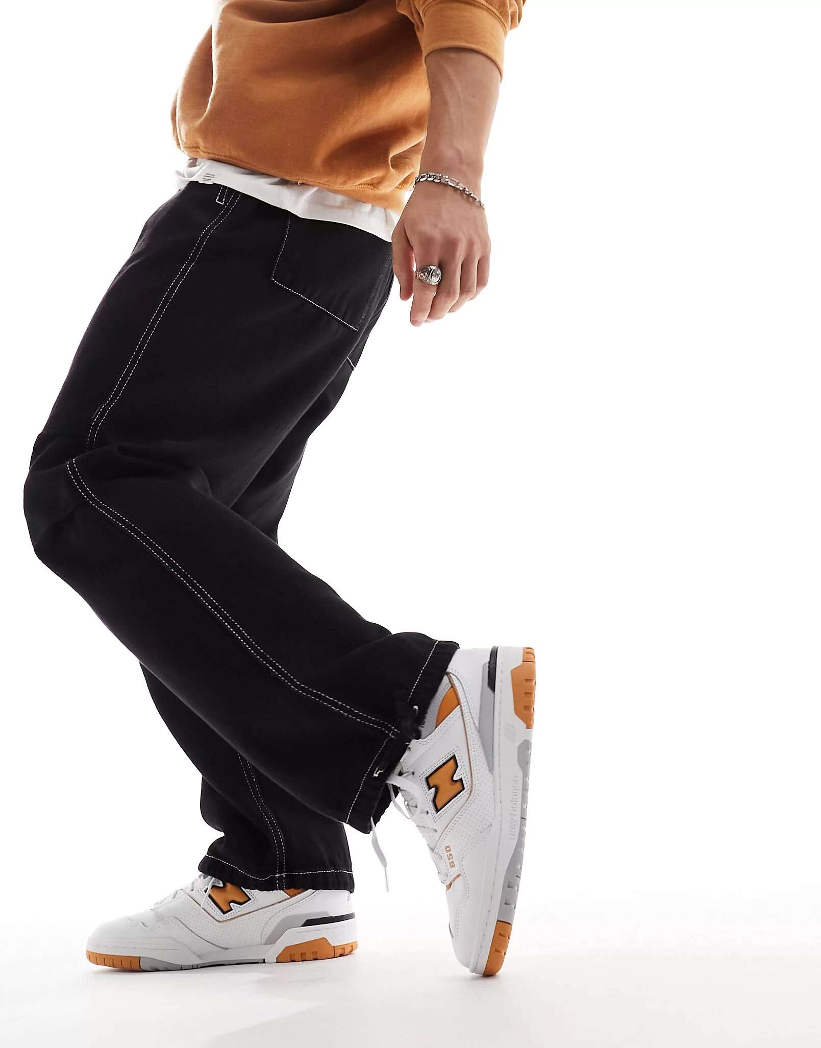 Кроссовки New Balance 650 белого и оранжевого цвета