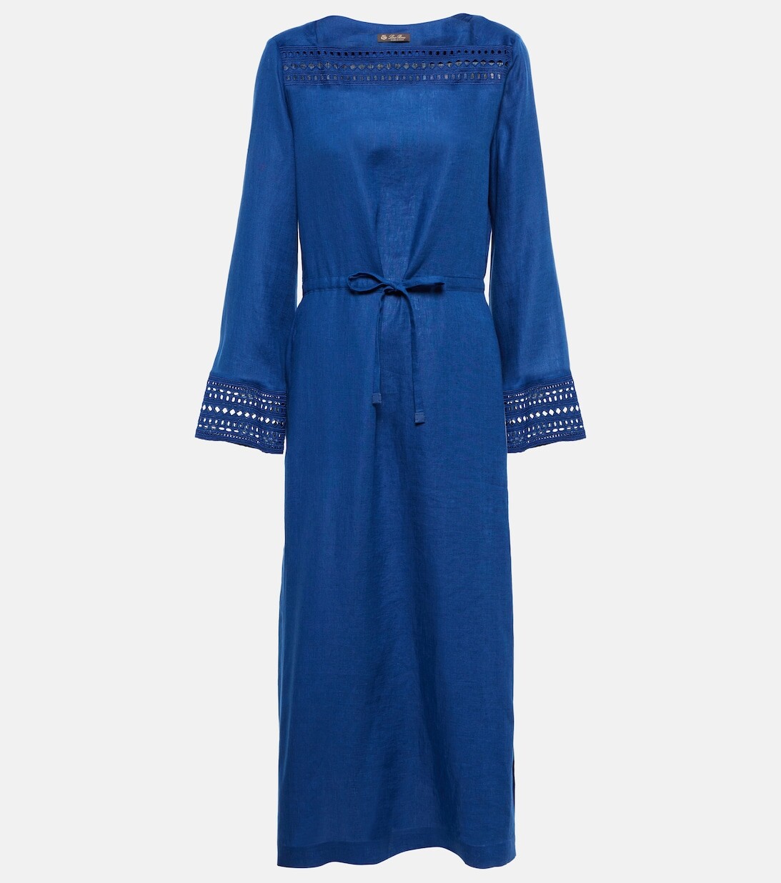 

Льняное платье миди Norlia LORO PIANA, синий