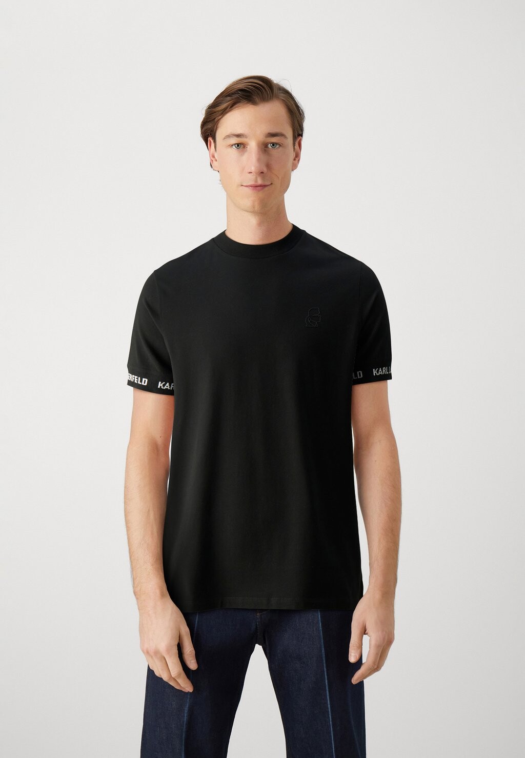 

Футболка с принтом CREW NECK KARL LAGERFELD, цвет black