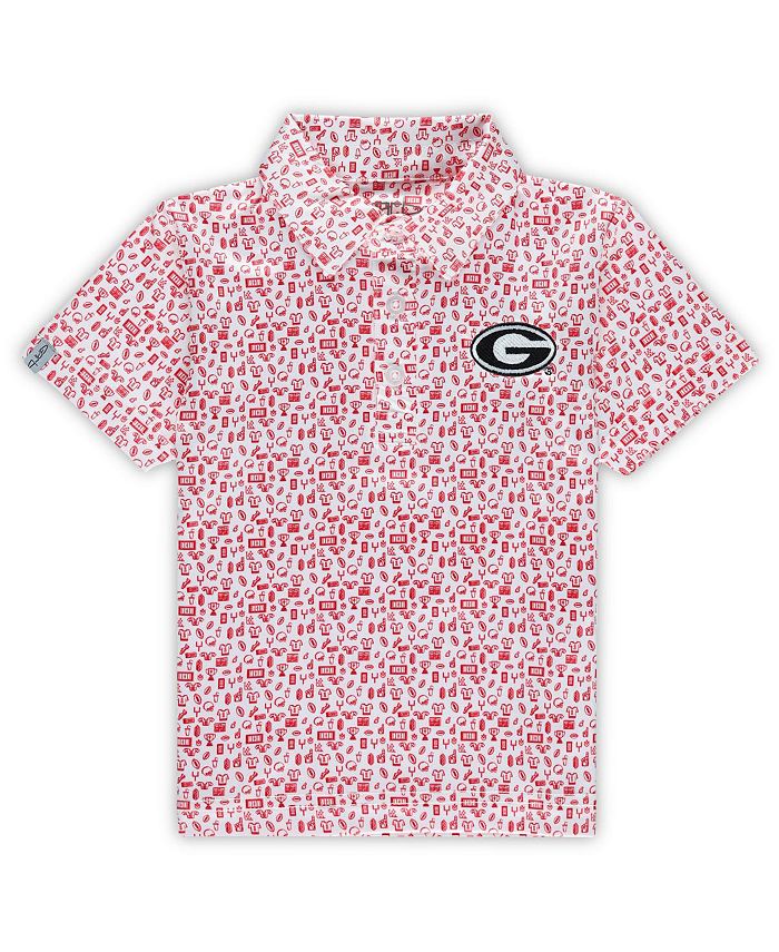 цена Белая рубашка-поло с круглым вырезом Georgia Bulldogs для мальчиков и девочек для малышей Garb, белый