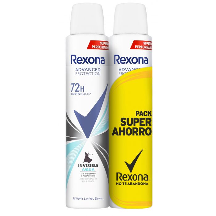 Дезодорант Desodorante Advanced Invisible Aqua Rexona, 200 ml дезодорант desodorante hombre advanced protection invisible rexona 2 x 200 ml