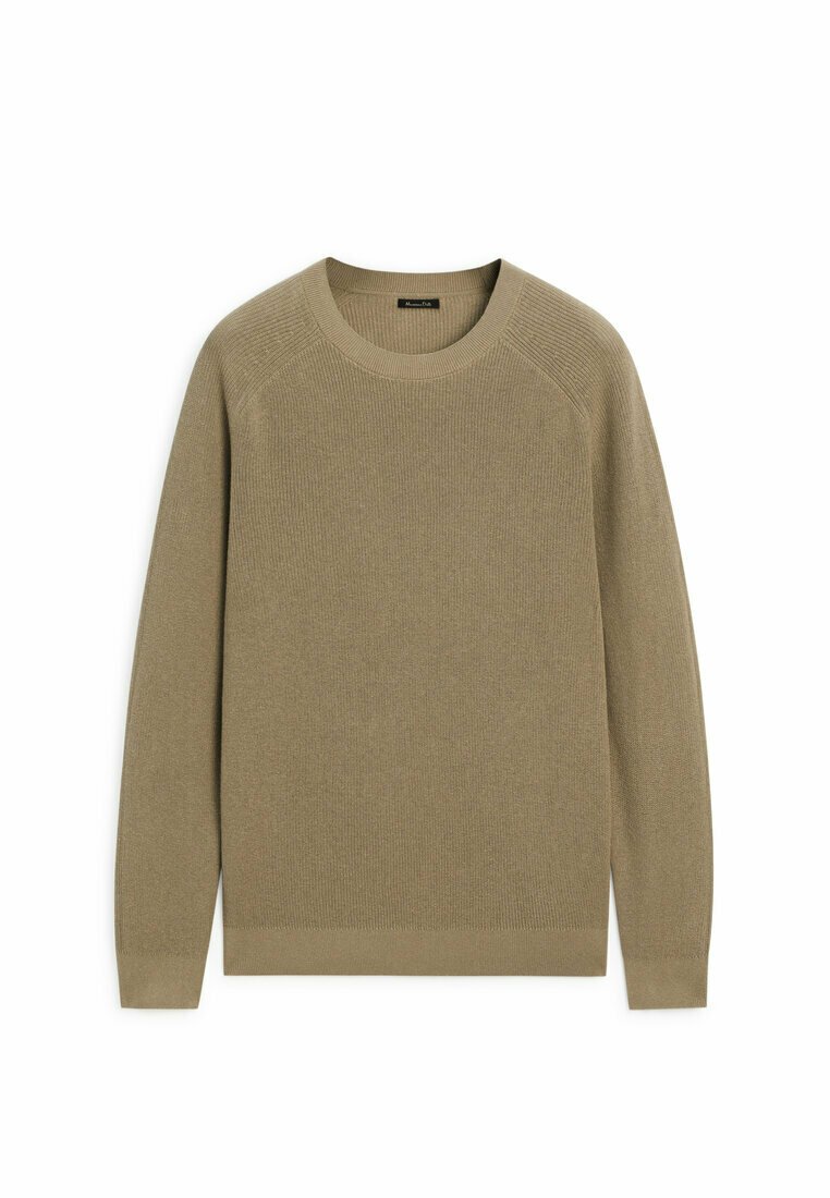 Вязаный свитер CREW NECK Massimo Dutti, цвет camel вязаный свитер crew neck massimo dutti цвет grey