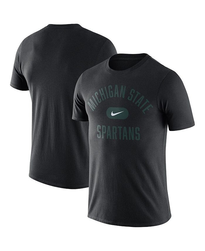 

Мужская черная футболка Michigan State Spartans Team Arch Nike, черный