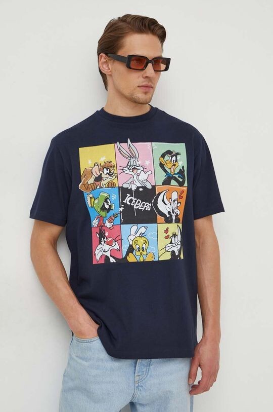 

Хлопковая футболка для Looney Tunes Iceberg, темно-синий