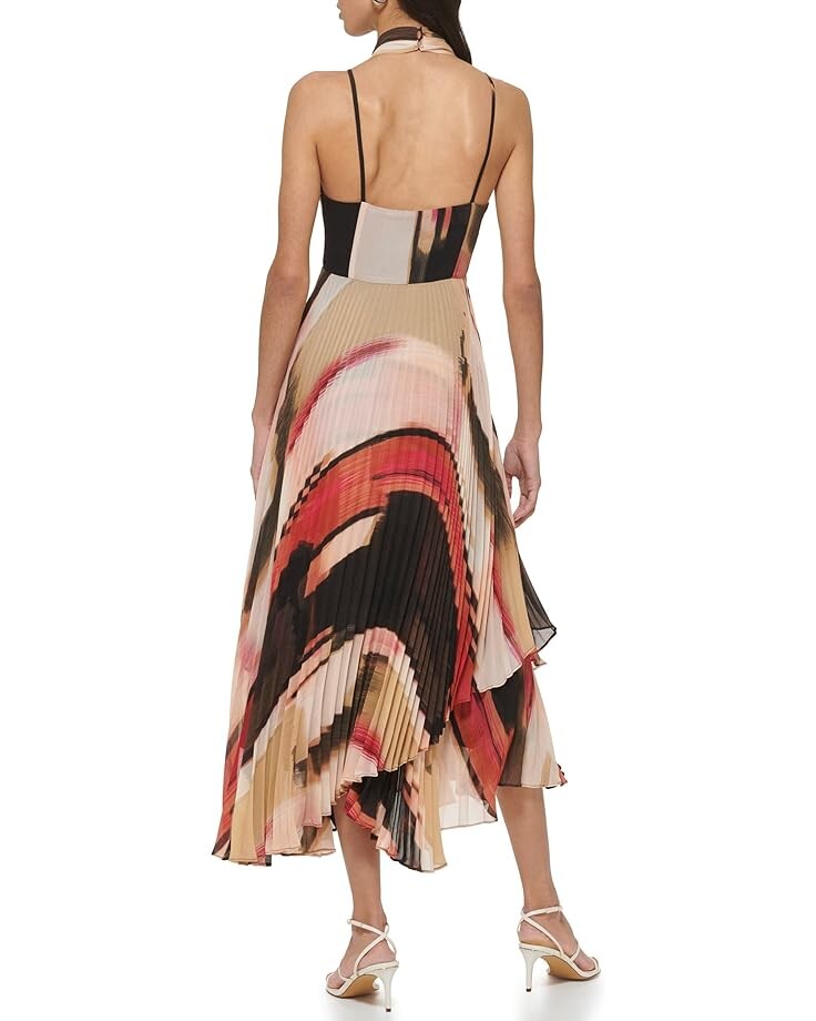 

Платье DKNY Sleeveless Print Chiffon Pleated Halter Dress, цвет Amalfi Pink/Pristine Multi