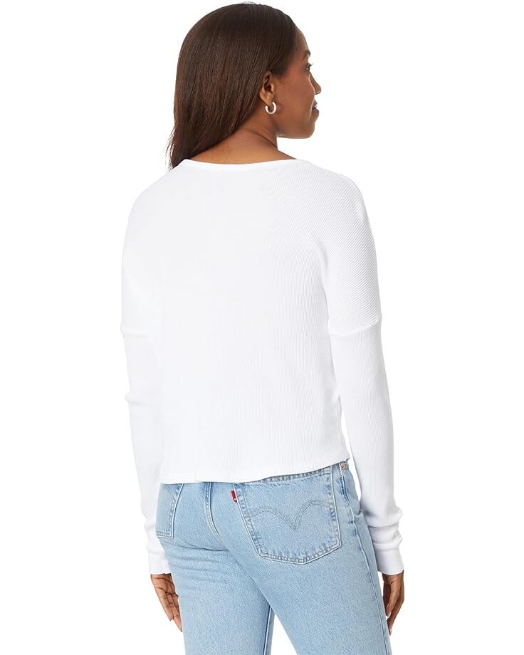 

Футболка bobi Los Angeles Drop Shoulder Henley Tee, белый