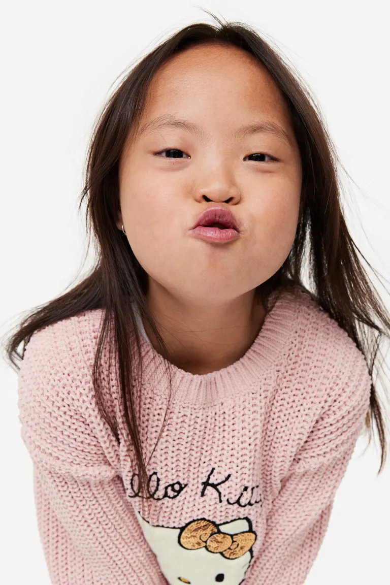 

Свитер из шенилловой пряжи H&M, розовый