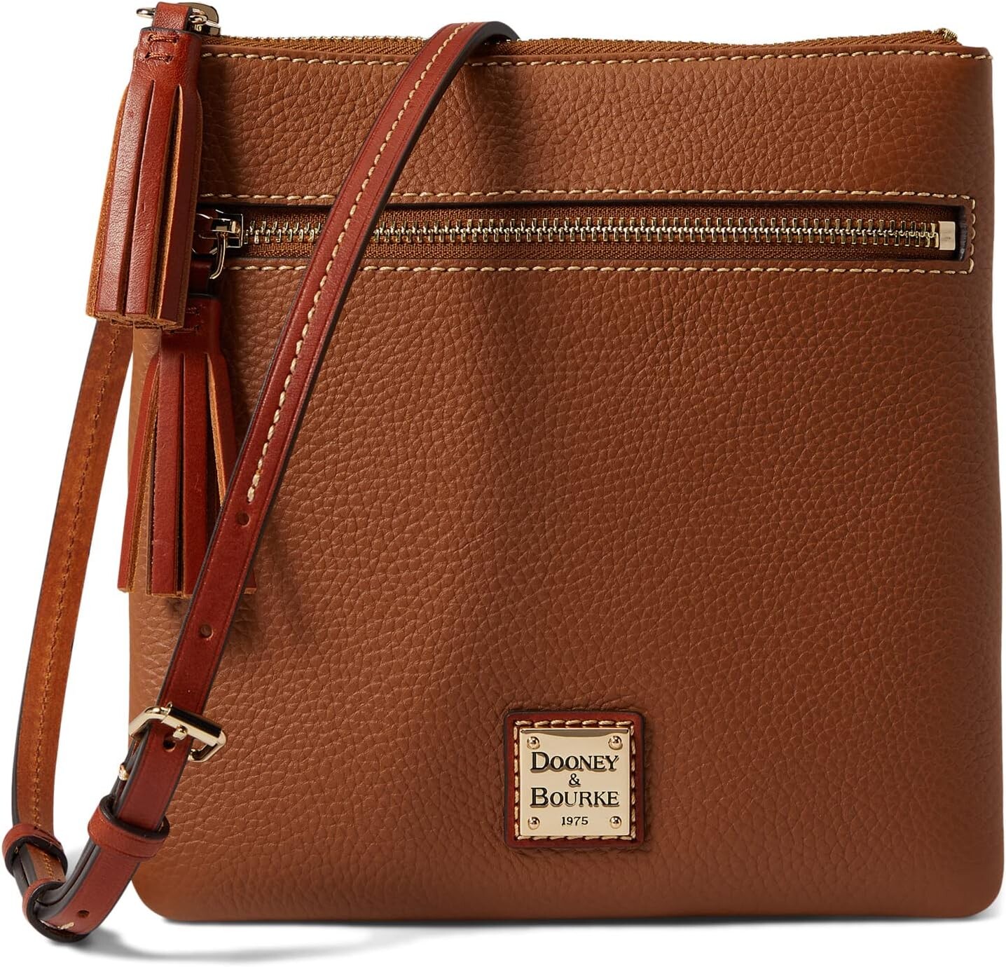 

Сумка Pebble Double Zip Tassel Crossbody Dooney & Bourke, цвет Caramel