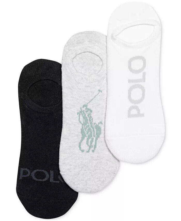 

Женские 3-комп. носки-лайнеры с логотипом Polo Ralph Lauren, мультиколор
