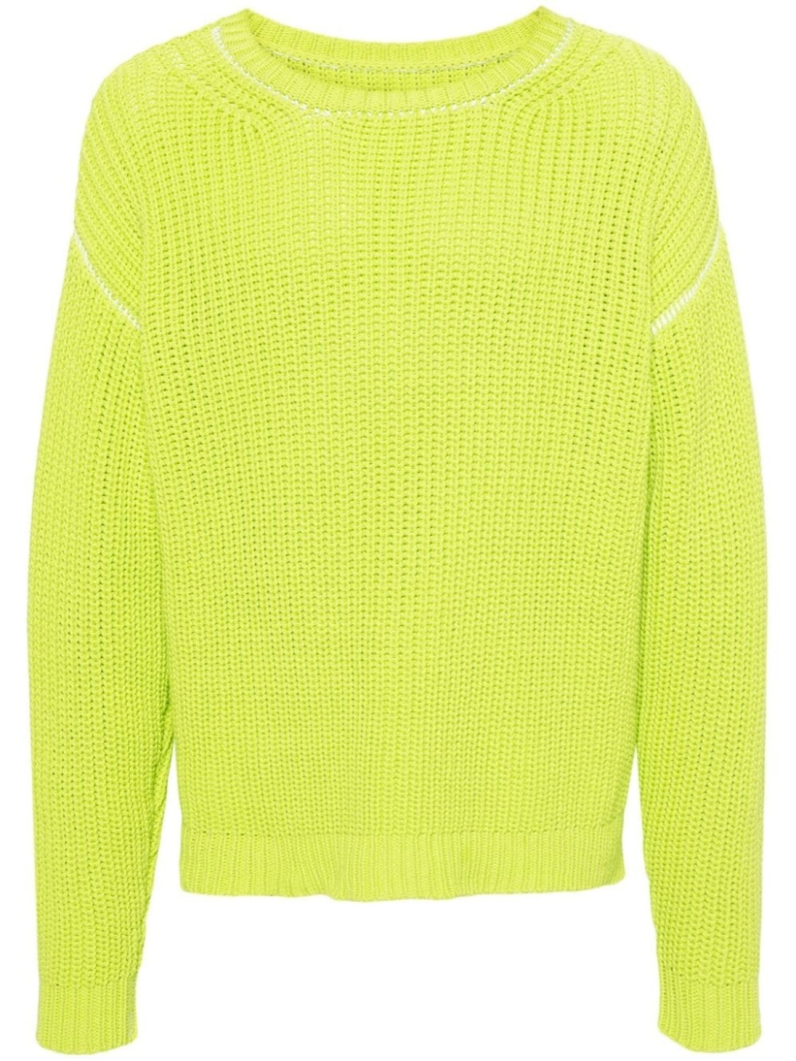 

MM6 Maison Margiela джемпер крупной вязки с декоративной строчкой, зеленый