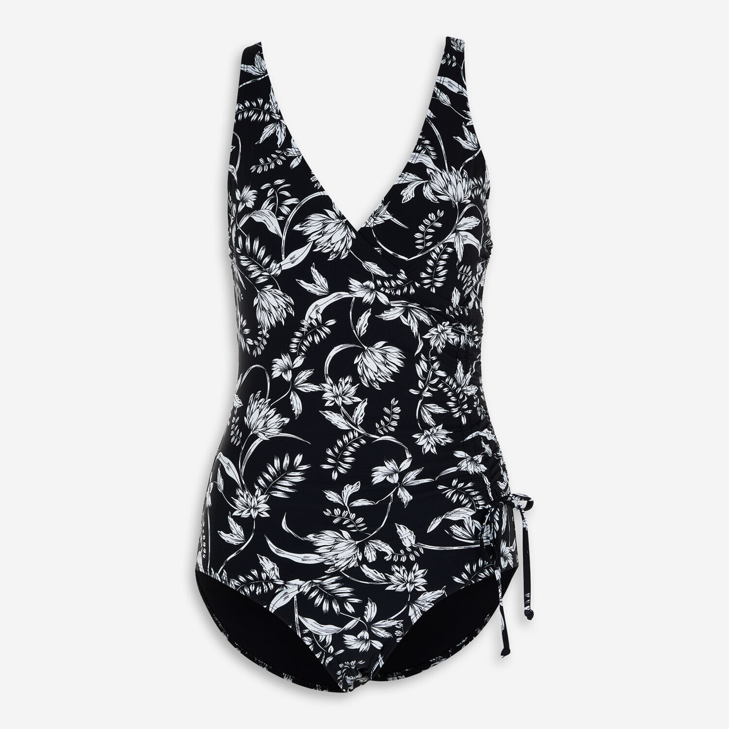 

Черно-белый купальник с цветочным узором Niptuck Swim