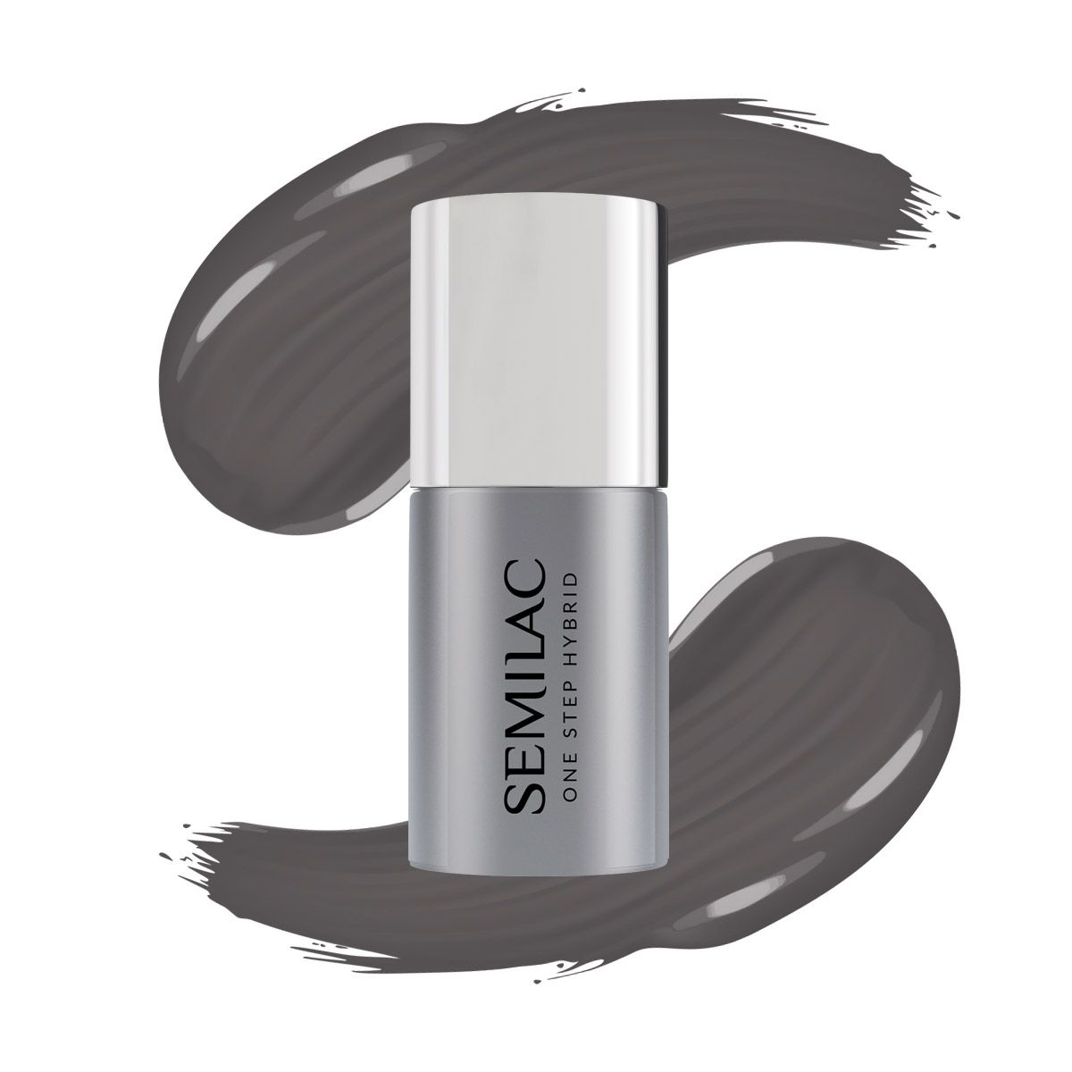 Semilac One Step Hybrid гибридный лак для ногтей, S195 Eternal Stone Grey