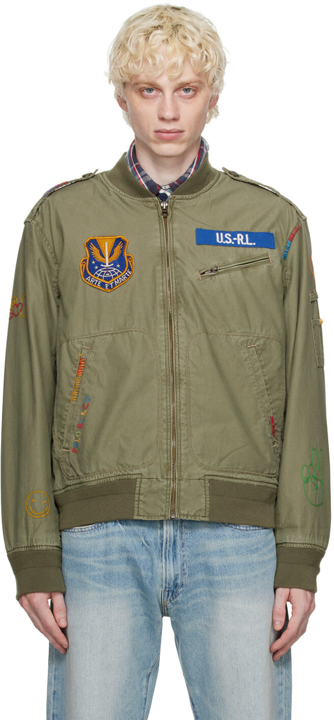 

Хаки-бомбер-поло Peace Love Polo Ralph Lauren
