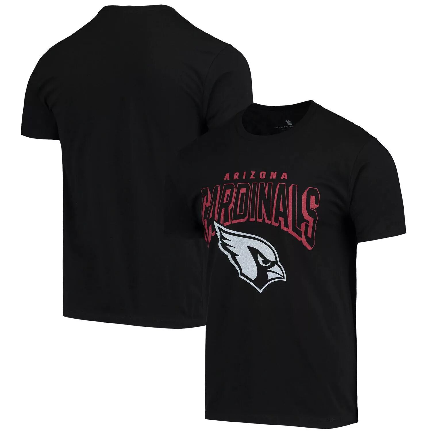 

Мужская черная футболка с ярким логотипом Arizona Cardinals Junk Food, Черный