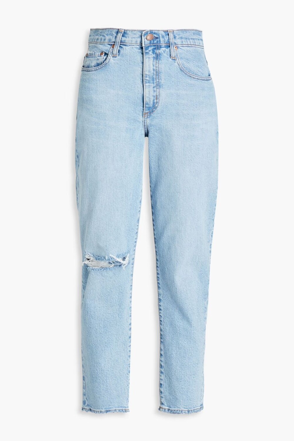 

Джинсы прямого кроя Kennedy с высокой посадкой и потертостями Nobody Denim, легкий деним