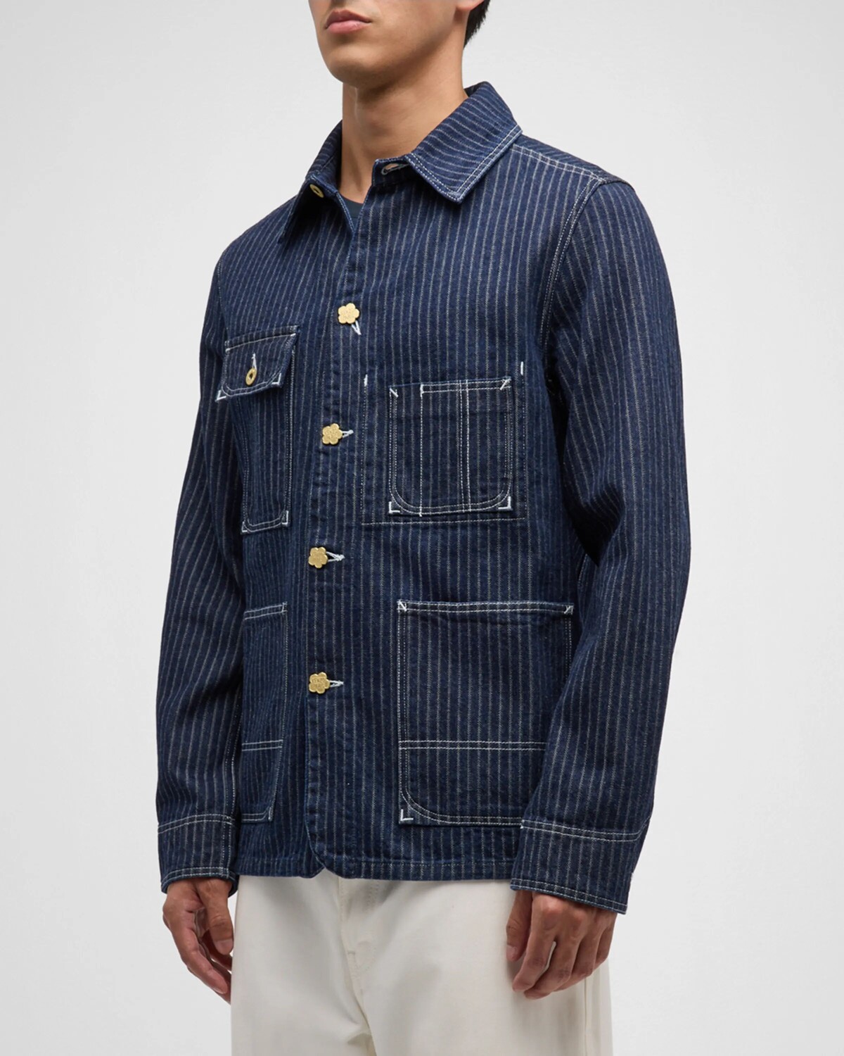 

Мужская непринужденная рабочая куртка Kenzo, цвет Rinse Blue Denim