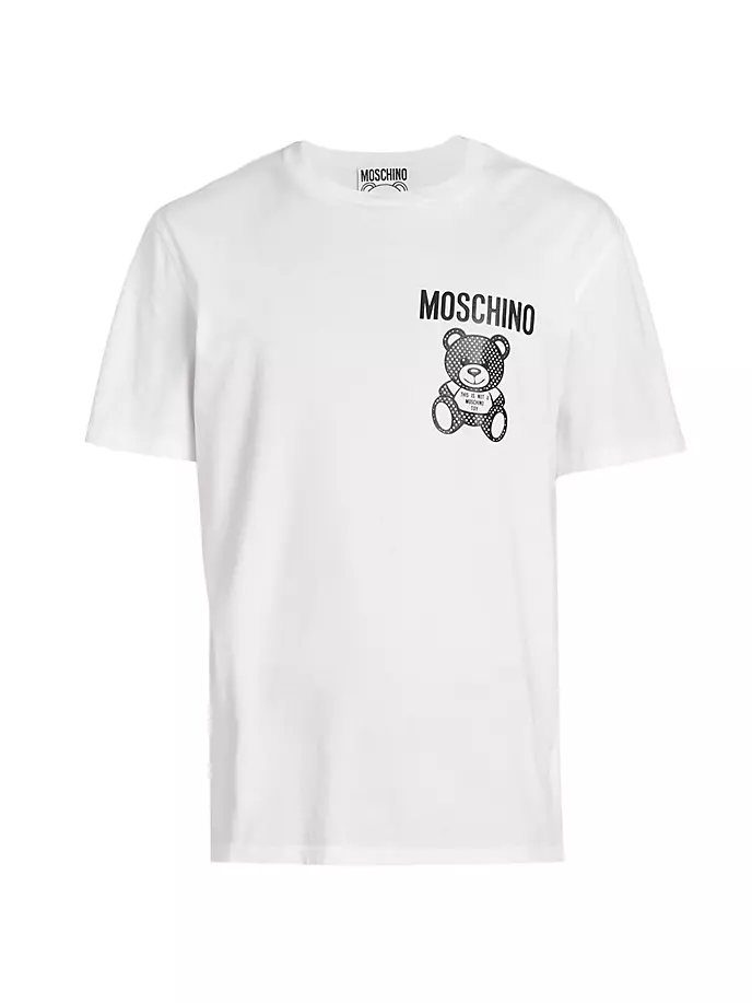 

Футболка с круглым вырезом и логотипом Teddy Moschino, белый