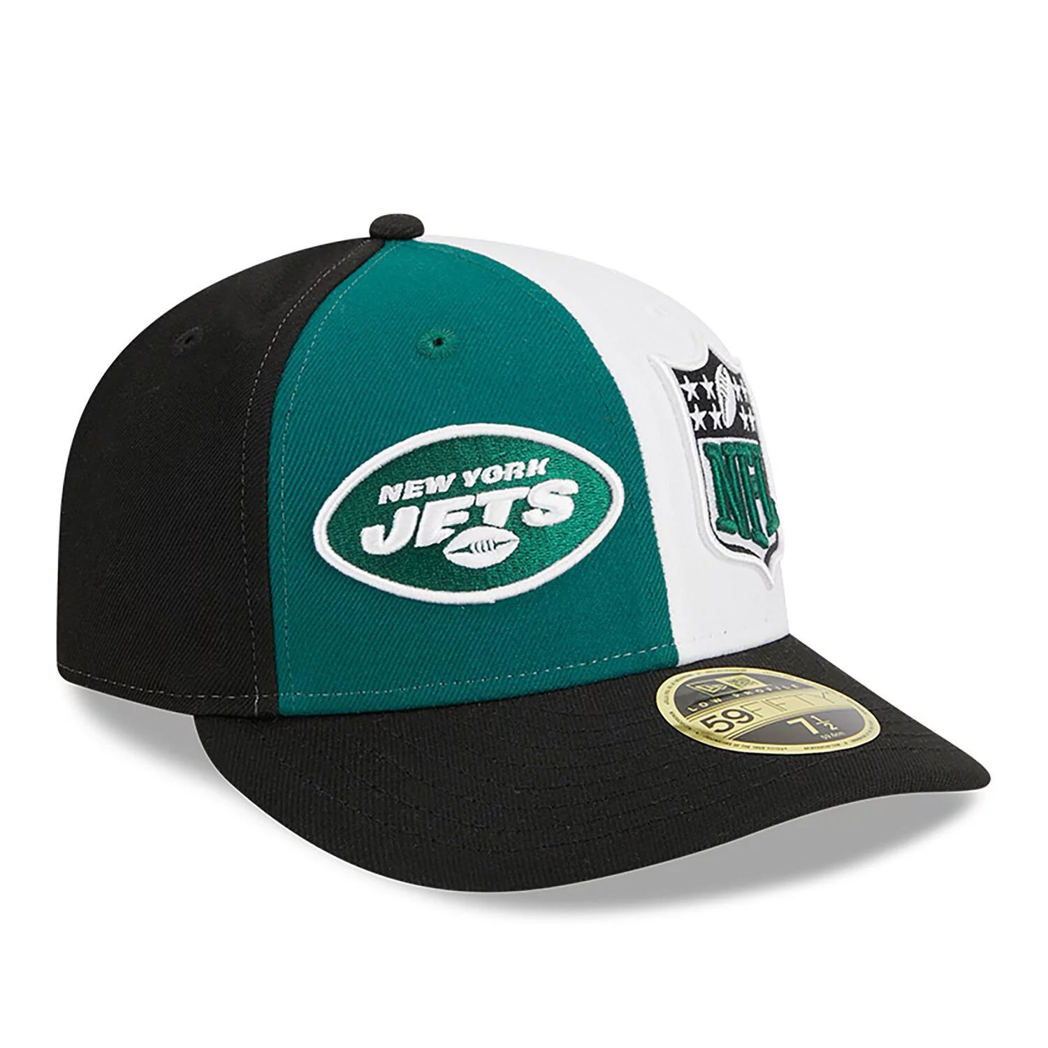 Мужская кепка New Era зелено-черная New York Jets 2023 Sideline Low Profile 59FIFTY