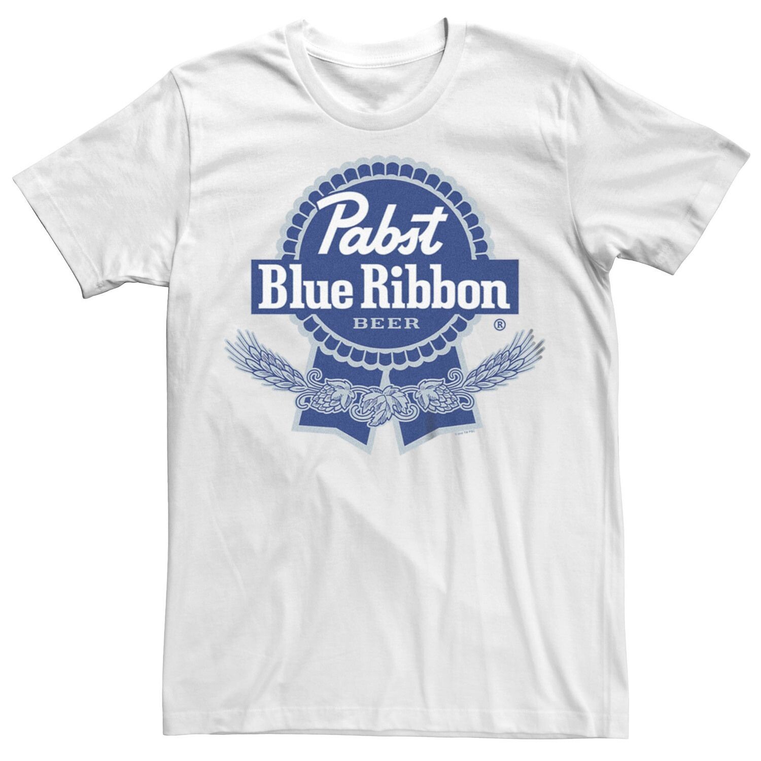 

Мужская синяя футболка с логотипом Pabst Blue Ribbon Beer Licensed Character, Синий