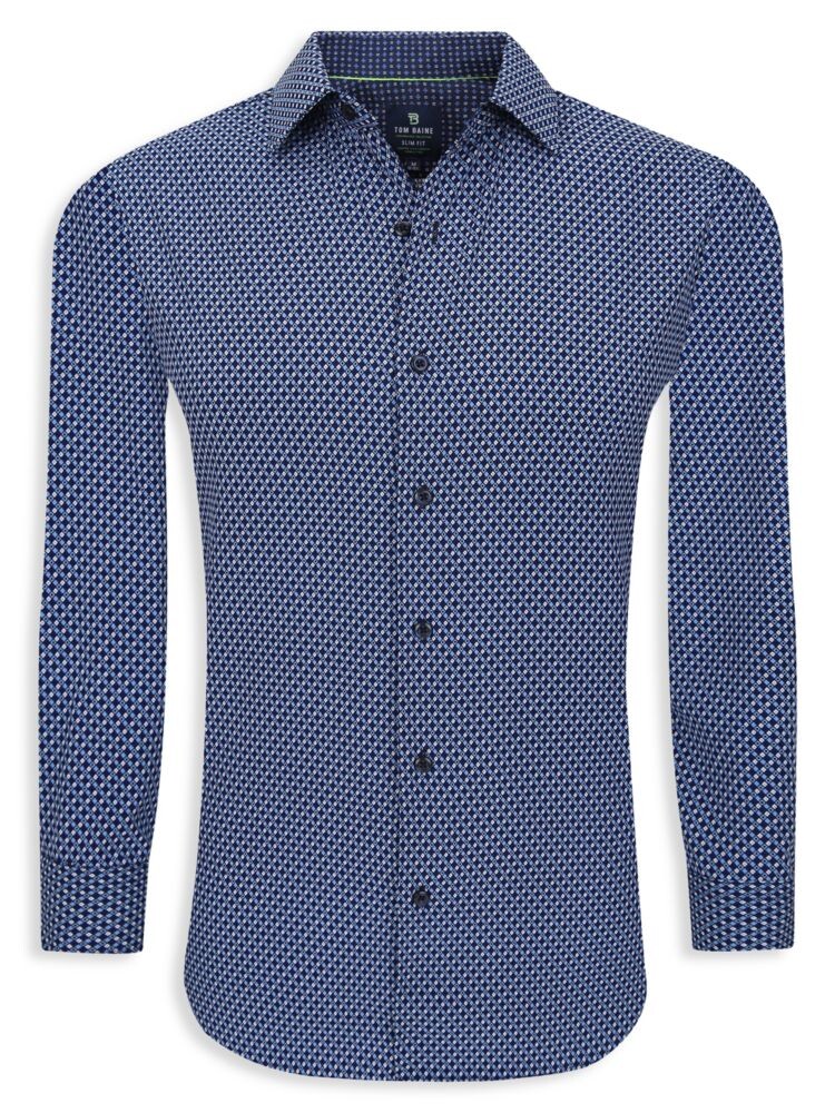 

Рубашка Performance Slim Fit Diamond Tom Baine, синий