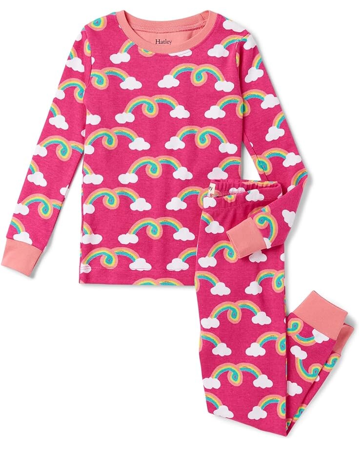 

Пижамный комплект Hatley Rainbow Arch Pajama Set, розовый