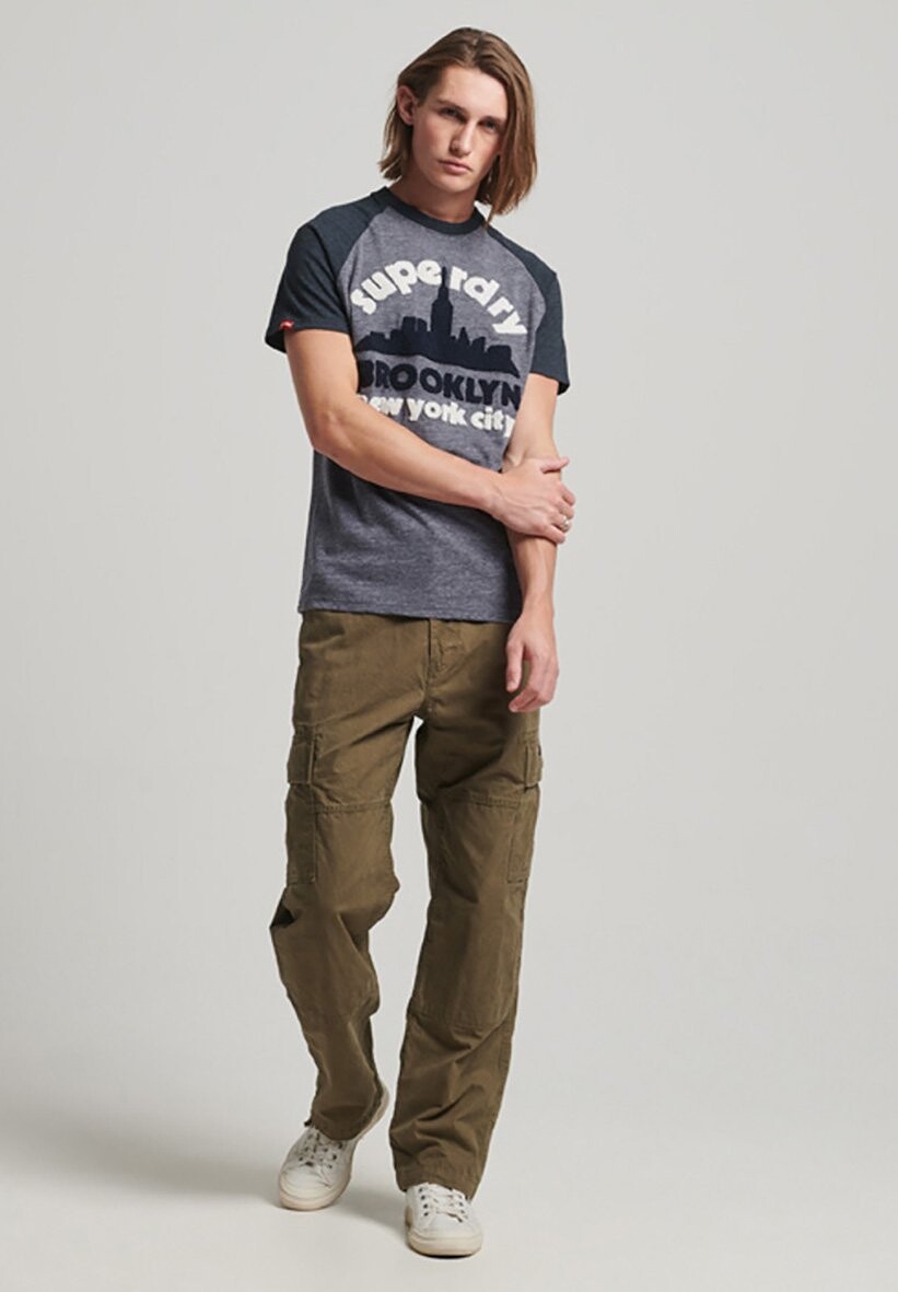

Футболка с принтом Superdry, синий