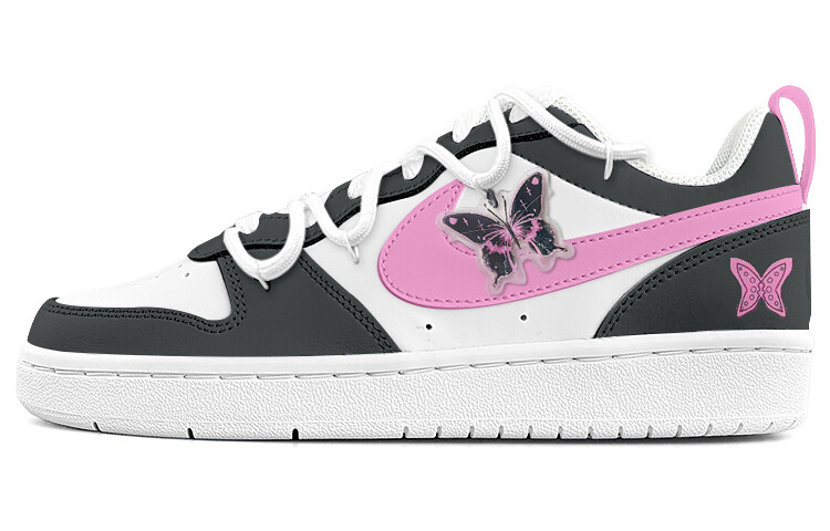 

Кроссовки Nike Court Borough Skateboarding Shoes Women's Low-top Black/white, черный