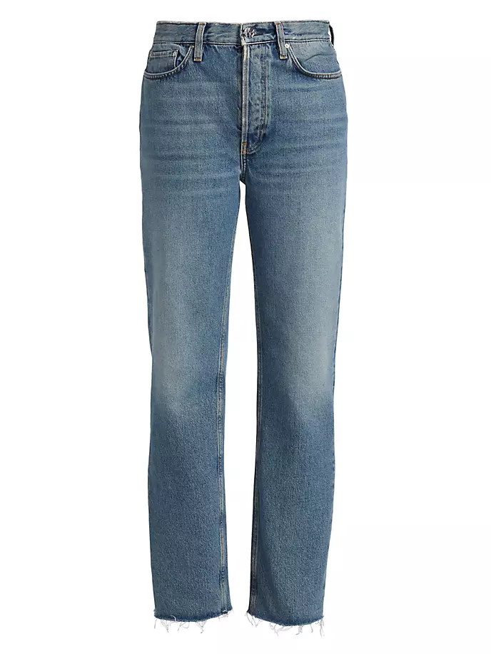 Классические прямые джинсы со средней посадкой Toteme, цвет vintage wash