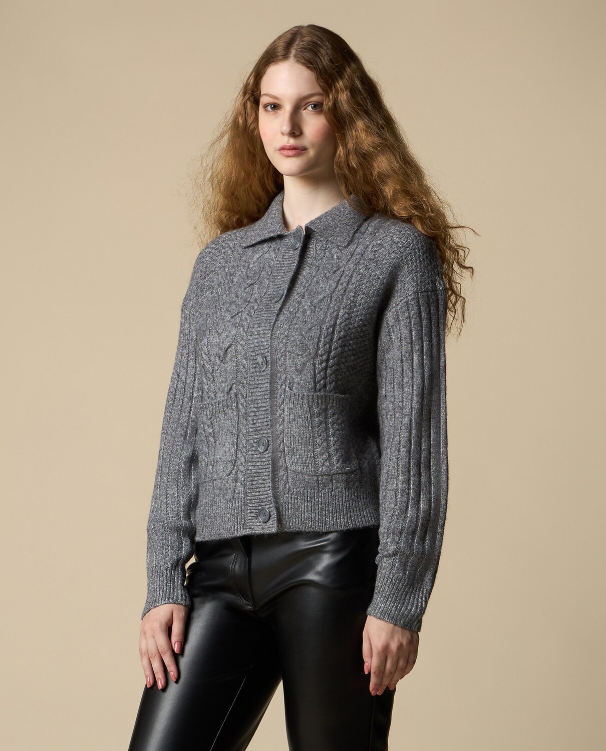 

Женский кардиган из смесовой шерсти NICE&CHIC, табачный коричневый