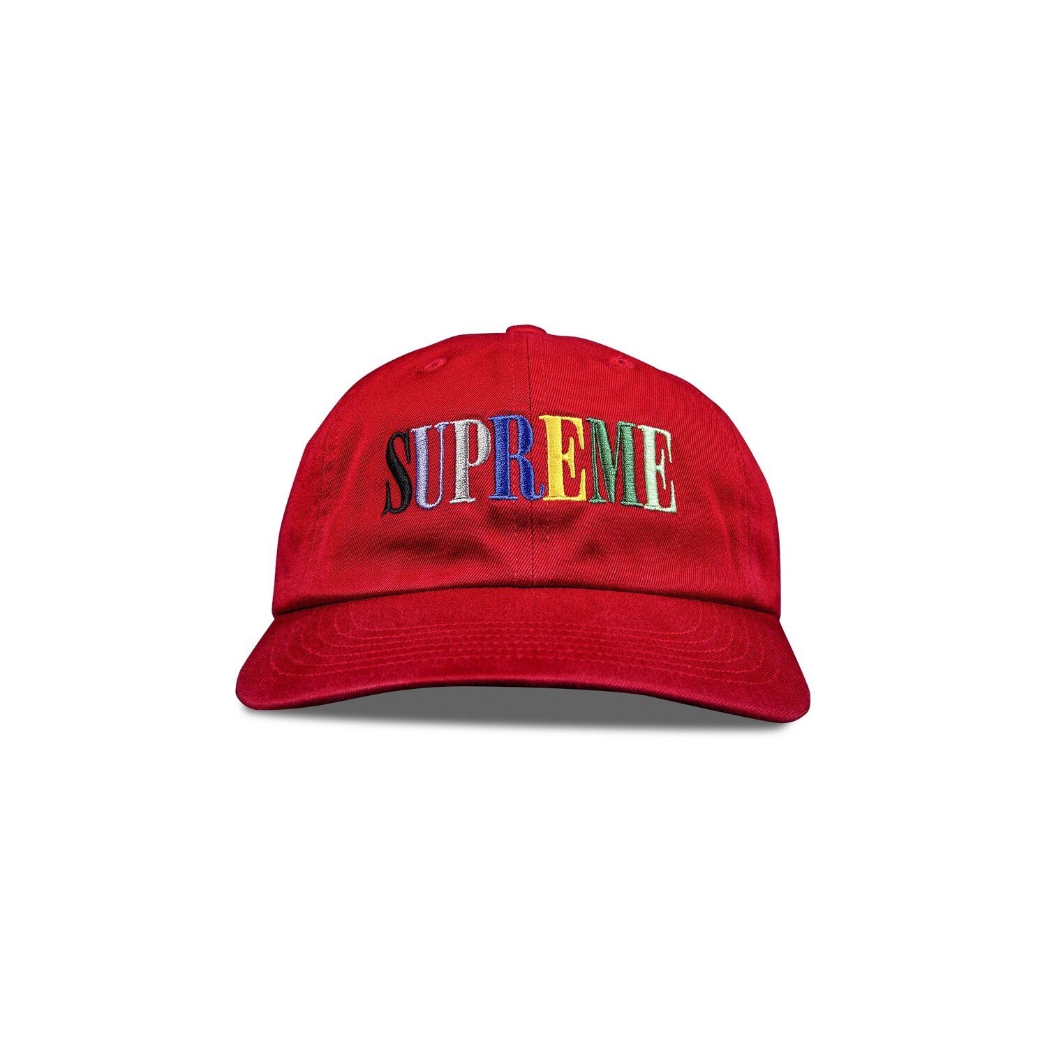 

Многоцветный логотип Supreme, 6 панелей, красный