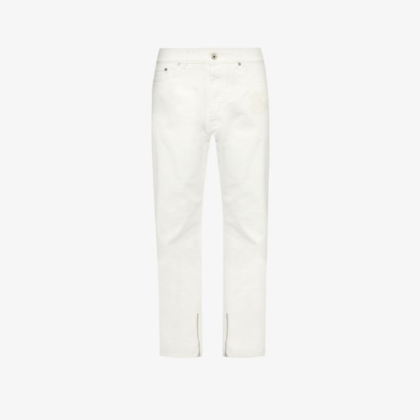 Прямые джинсы из эластичного денима со средней посадкой и логотипом 90s skate Off-White, белый