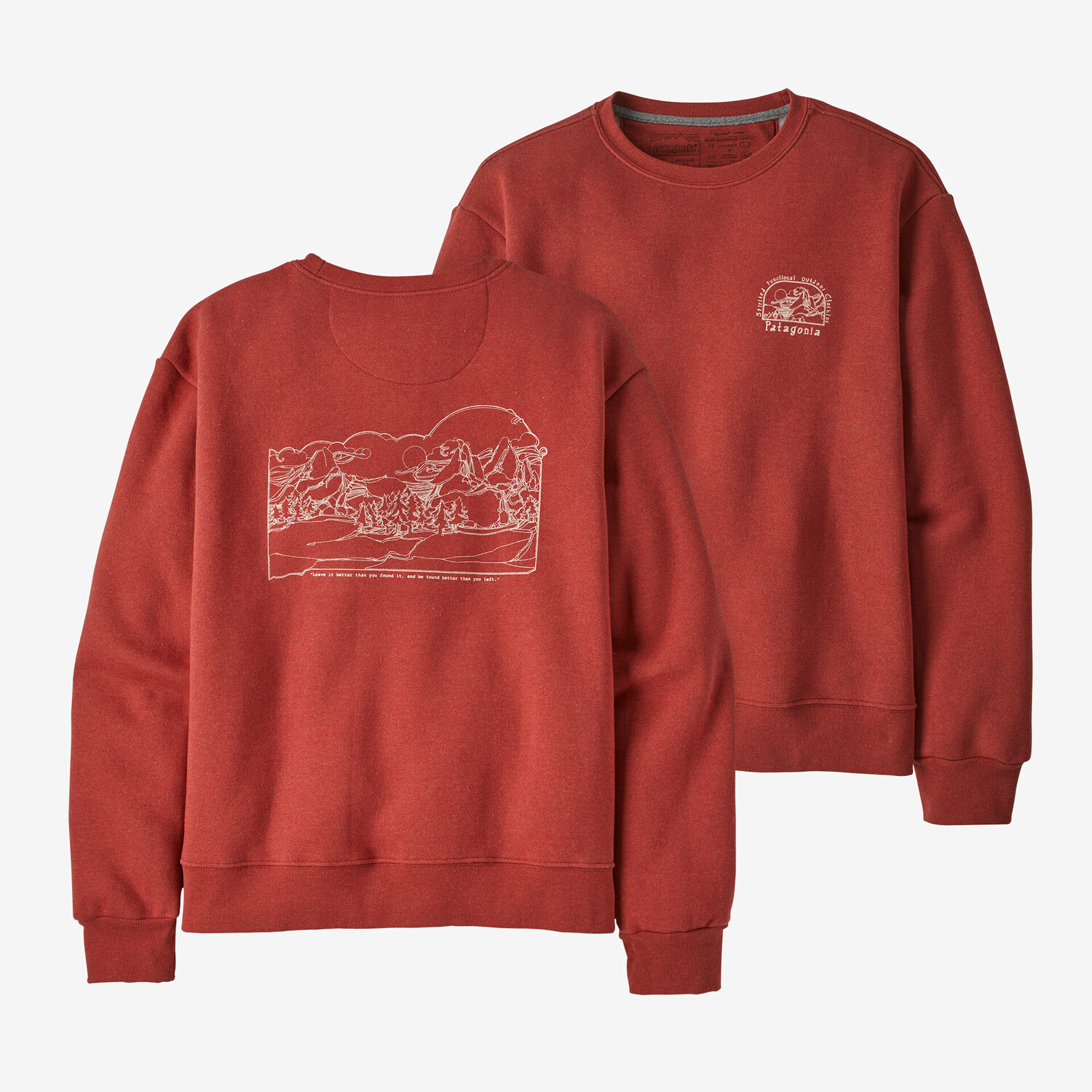 

Женская толстовка Lost and Found Uprisal Crew Patagonia, красный