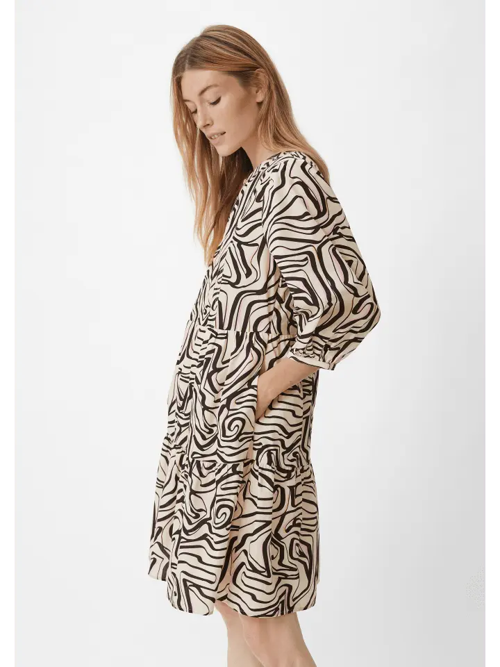 

Длинное платье comma CI, цвет beige/pink/schwarz