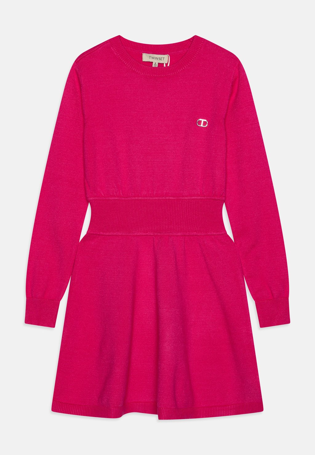 Трикотажное платье Dress TWINSET, цвет pink fluo