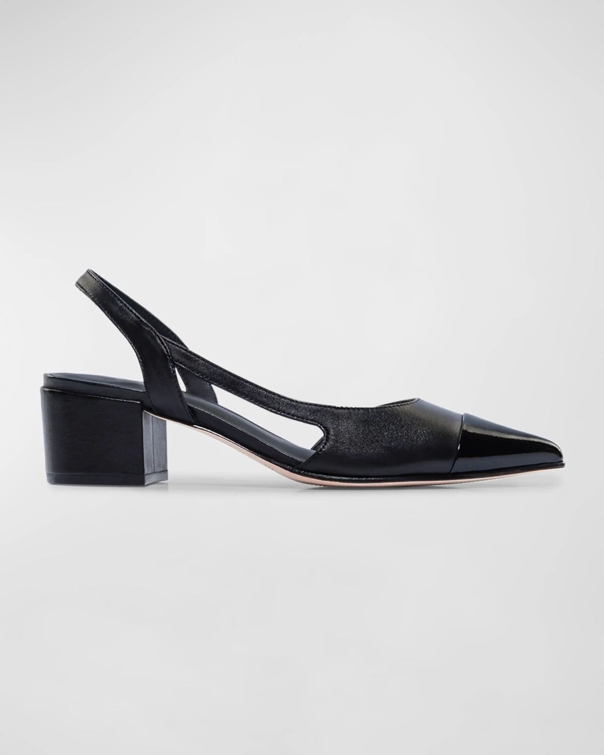 

Туфли Monroe с пяткой на пятке Bernardo, цвет Black Antique Calf/Black Patent Leather