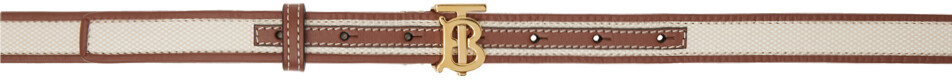 

Ремень Burberry бело-коричневый TB