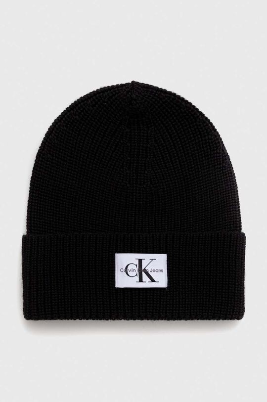 

Шерстяная шапка Calvin Klein Jeans, черный